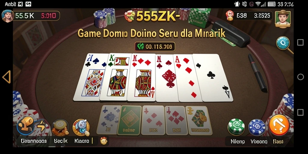 Screenshot 555ZK yang menampilkan gameplay seru dan interaktif.