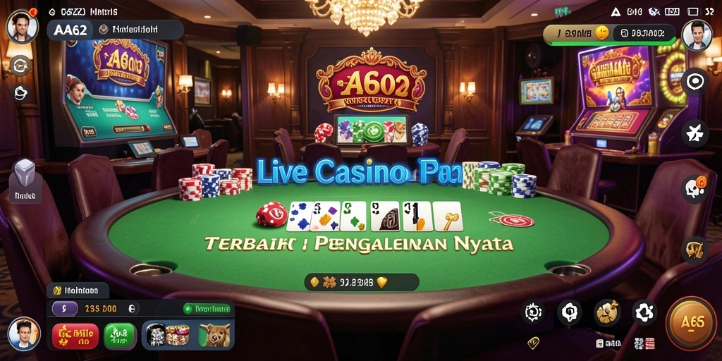 Tampilan gameplay Live Casino yang mendebarkan di AA62.