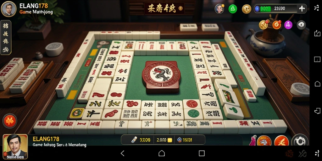 Screenshot ELANG178 menunjukkan gameplay seru Mahjong yang menantang.