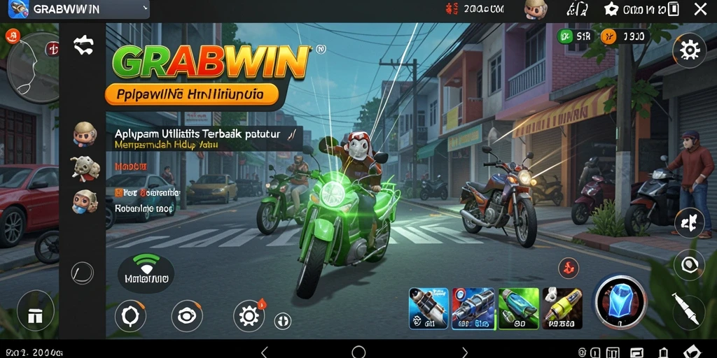 Tampilan antarmuka utama GRABWIN yang sederhana dan efektif.
