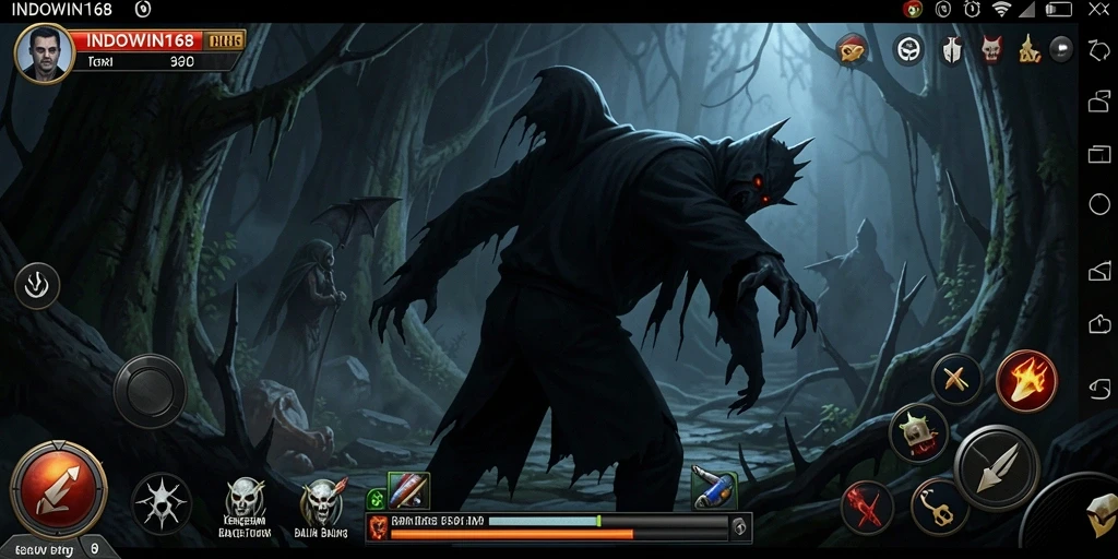Tampilan gameplay menakutkan dengan suasana penuh ketegangan.
