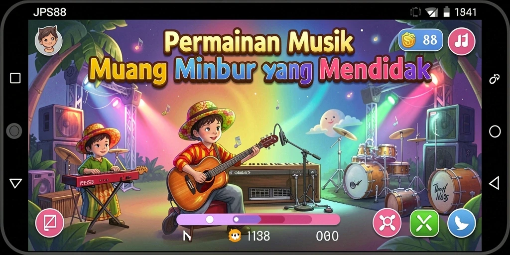 Tangkapan layar permainan JPS88 menampilkan pengalaman musik interaktif yang menarik.