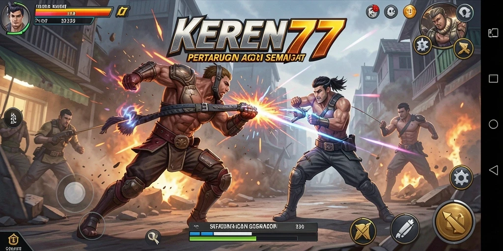 Tampilan gameplay mendebarkan dari KEREN77 dengan grafis menawan.