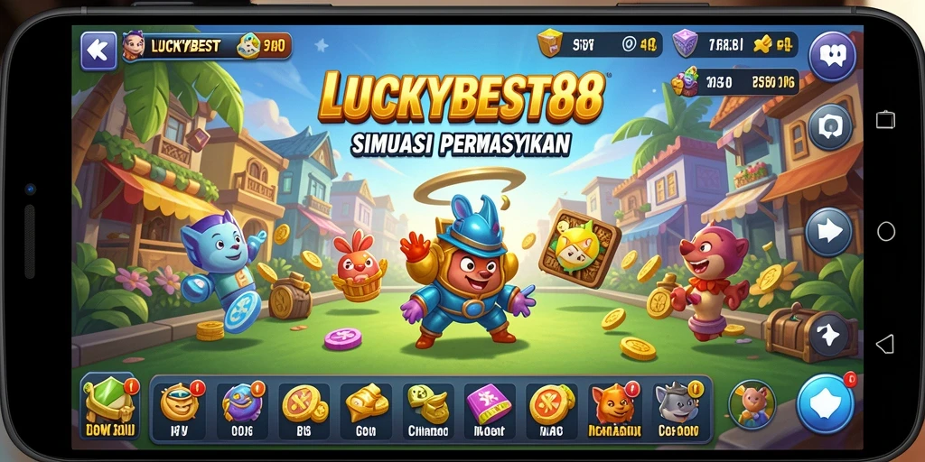 Screenshot utama LUCKYBEST88 menunjukkan gameplay yang seru dan interaktif.