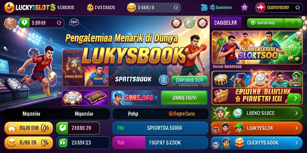 Tampilan gameplay Sportsbook LUCKYSLOTS dengan berbagai opsi taruhan.