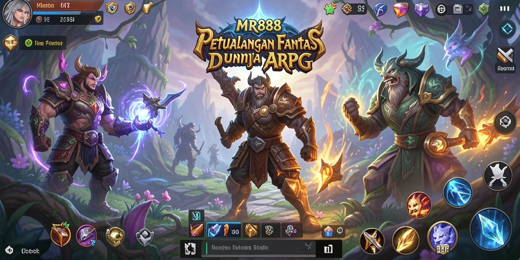 Tampilan gameplay seru dalam petualangan ARPG penuh aksi.