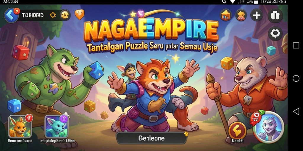 Tampilan gameplay NAGAEMPIRE yang menantang dan menarik.
