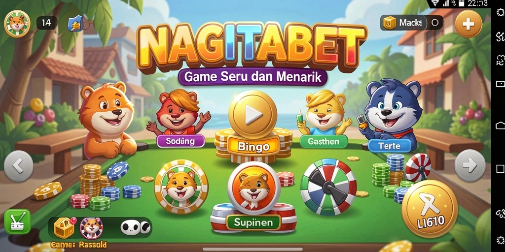 Tangkapan layar gameplay NAGITABET yang menunjukkan suasana bermain Bingo.