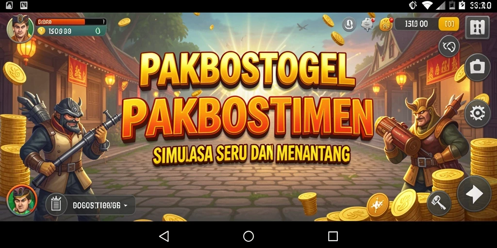 Tangkapan layar utama PAKBOSTOGEL menunjukkan gameplay yang interaktif dan menarik.