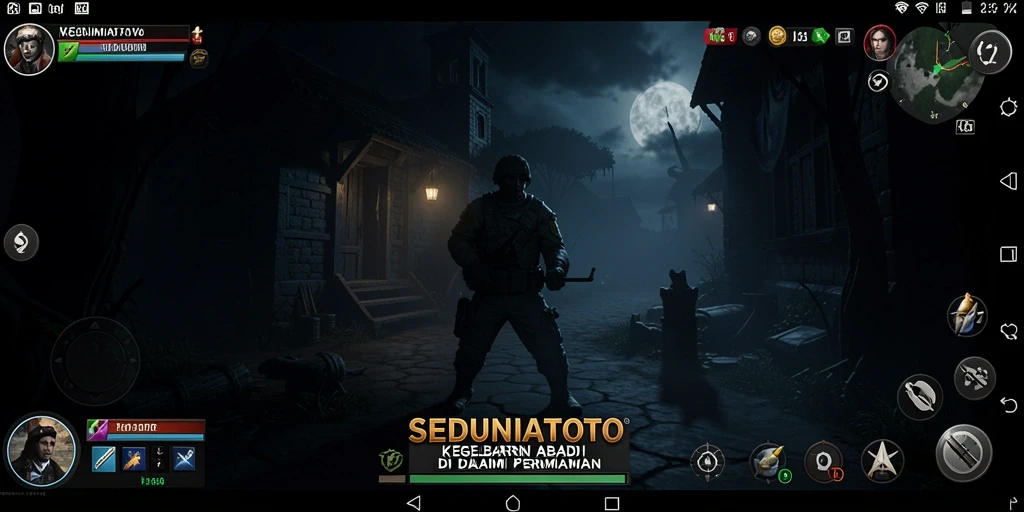 Screenshot menampilkan karakter dalam momen menegangkan di SEDUNIATOTO.