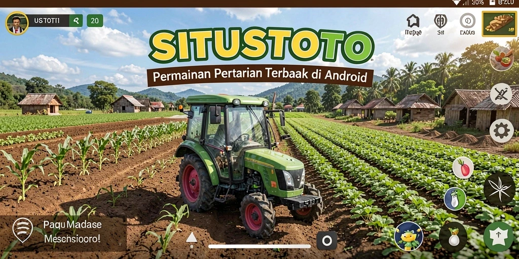 Tampilan gameplay SITUSTOTO dengan ladang yang luas dan tanaman yang subur.