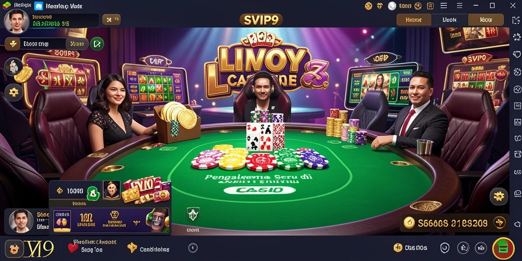 Tampilan langsung permainan Live Casino di SVIP9 yang menarik.