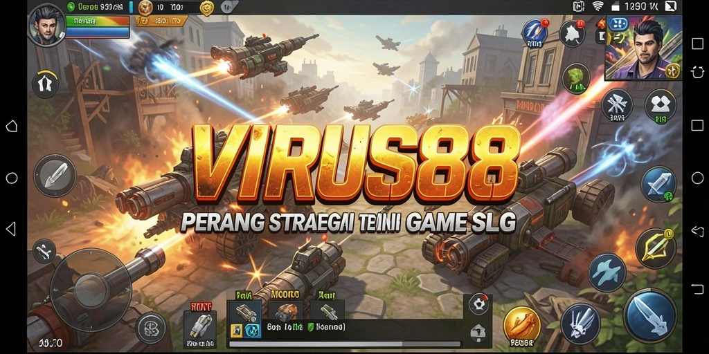 Tangkapan layar gameplay <strong>VIRUS88</strong> menampilkan pertempuran strategis yang seru.