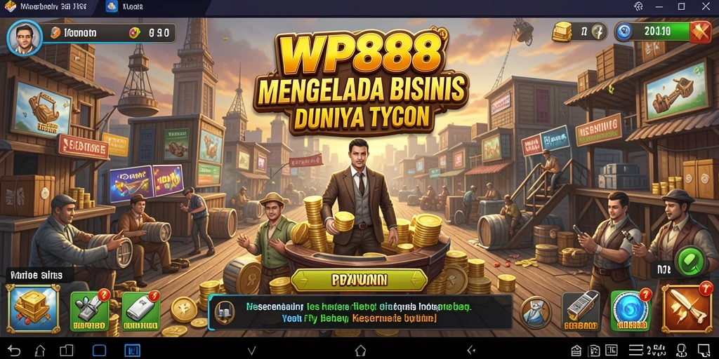 Tampilan gameplay WP888 yang mengasyikkan dan penuh strategi Tycoon.