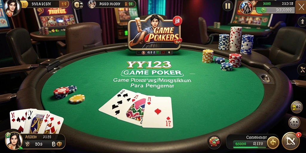Tampilan permainan Poker yang menarik dan interaktif di YY123.