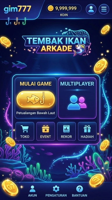 Tampilan utama aplikasi gim777 di smartphone.